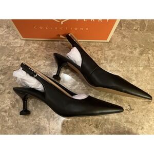 Katy Perry Collections size 9.5 Oceanview Sling Back Black Faux Nappa Black Heel